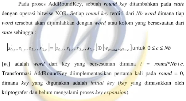 Gambar 2.6 Hasil perkalian dari operasi matriks MixColumns[4]  