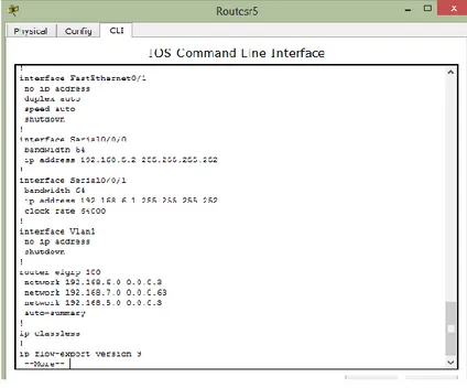 Gambar 5. Konfigurasi Bandwidth pada Router 5 