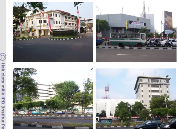 Gambar 21. Kawasan Peralihan Menuju Mantap;  Gedung PTIK (kiri atas), Gedung PLN Bulungan (kanan atas),  Gedung ASEAN (kiri bawah), Gedung TELKOM (kanan bawah) 