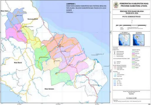 Gambar 4. 1 Peta Administrasi Kabupaten Nias 