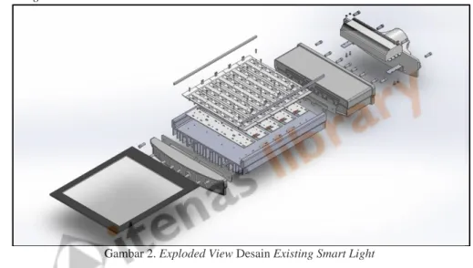 Gambar 2. Exploded View Desain Existing Smart Light   2)  Penyusunan Bill of Material Produk Existing (yang sudah ada)