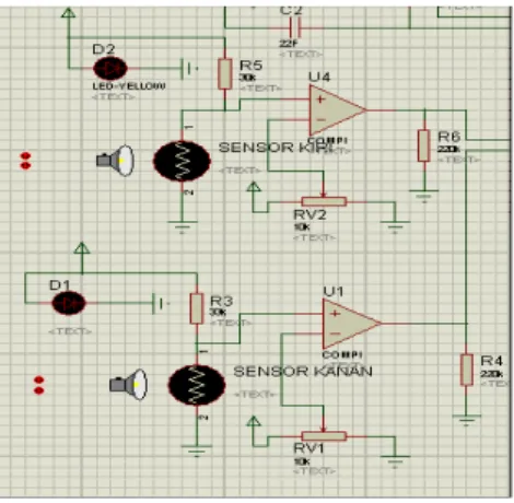 Gambar 2. Rangkaian Sensor  Rangkaian Driver Motor 