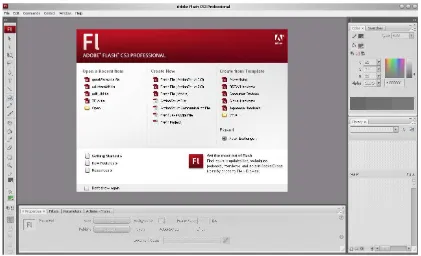 Gambar 2.1 Tampilan Utama Adobe Flash CS3 