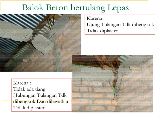 Gambar 6. Kerusakan Bangunan Karena Tidak Kuatnya Ikatan Konstruksi                               Sumber: Raimon Kopa 2007