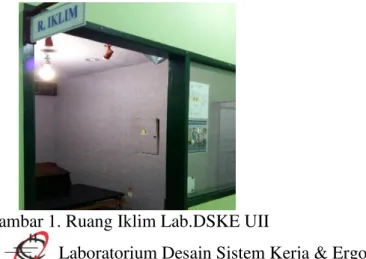 Gambar 1. Ruang Iklim Lab.DSKE UII 