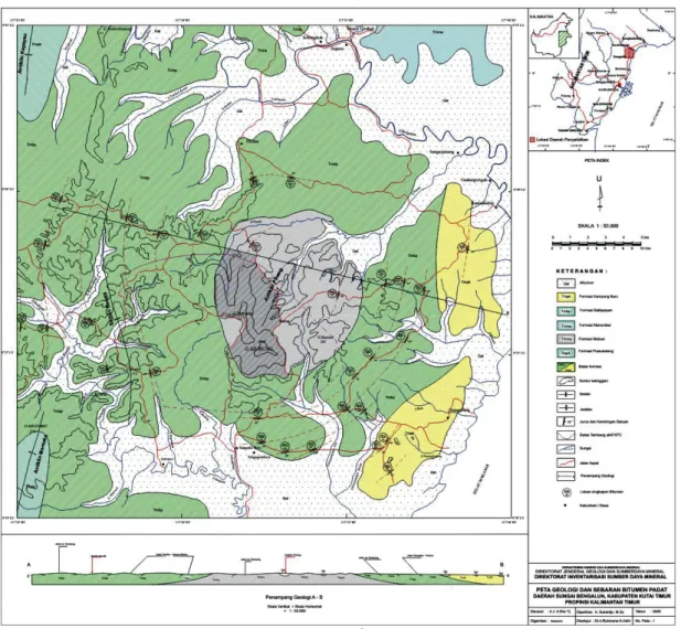 Gambar 2. Peta Geologi dan Formasi batuan di Daerah Penyelidikan 