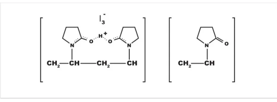 Gambar 2.3 Struktur Kimia Povidon Iodin  