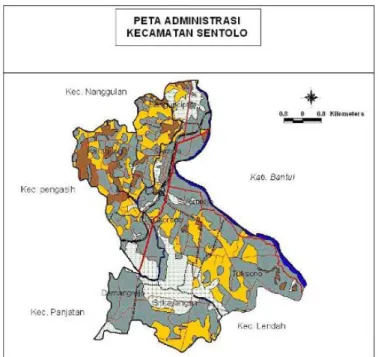 Gambar 1.1 Peta Administratif Kecamatan Sentolo  