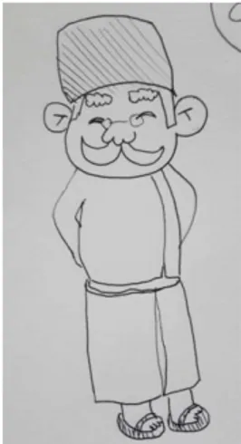 Gambar 5. Sketsa karakter Kakek