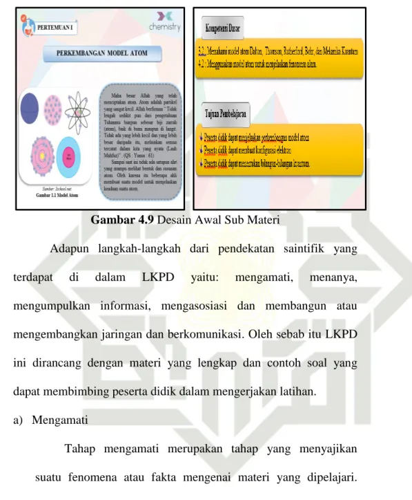 Gambar 4.9 Desain Awal Sub Materi 