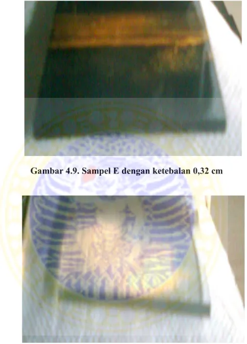 Gambar 4.9. Sampel E dengan ketebalan 0,32 cm 