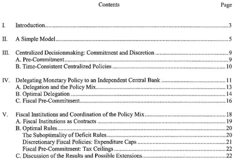 Table 1, Regimes Under Consideration and Solution Concepts 