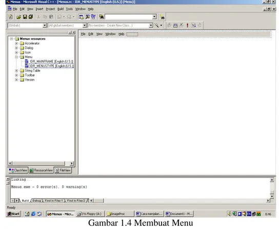 Gambar 1.4 Membuat Menu  2.  Menghapus dan menambah menu 