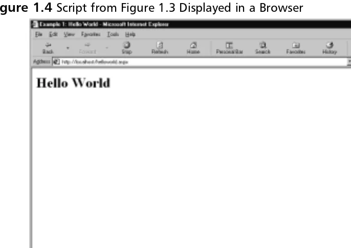 Figure 1.4 Script from Figure 1.3 Displayed in a Browser
