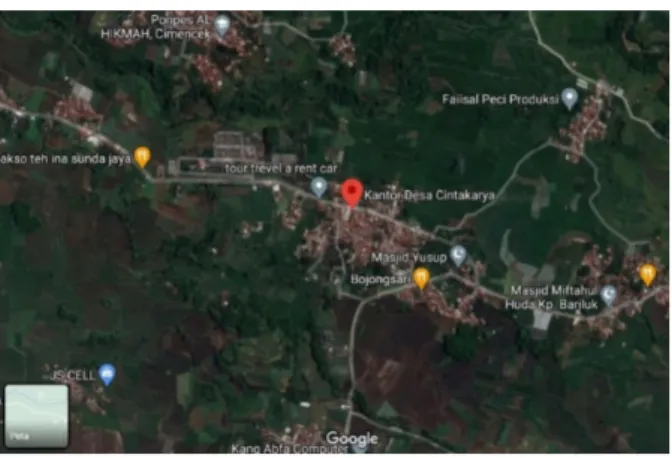Gambar 1. Peta Desa Cintakarya  Kecamatan Samarang Kabupaten Garut terdapat Kampung Adat Pasir