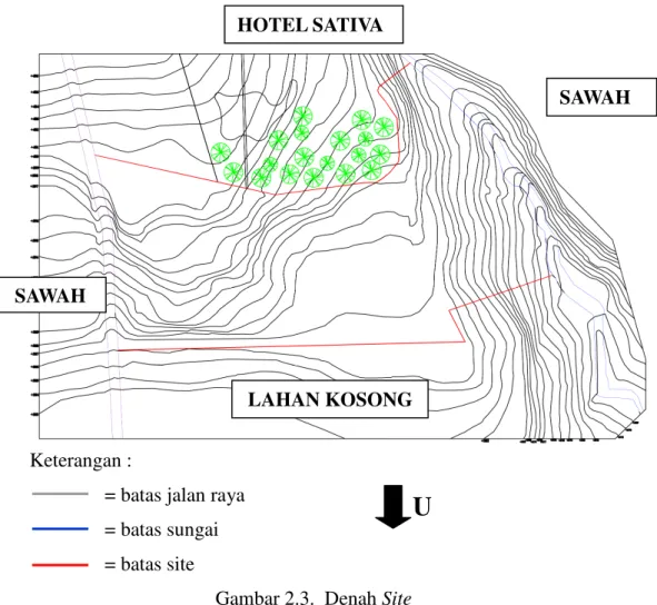 Gambar 2.3.  Denah Site HOTEL SATIVA 