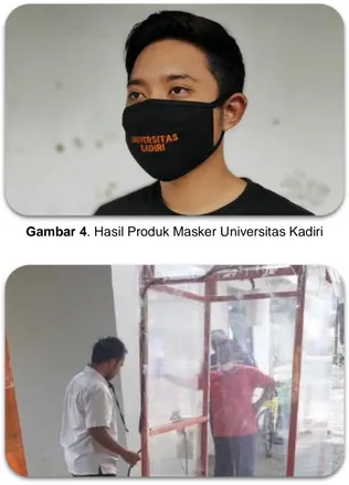 Gambar 4. Hasil Produk Masker Universitas Kadiri