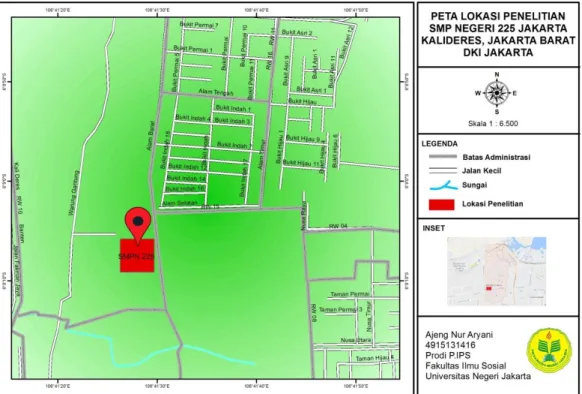 Gambar 4.1 Peta Lokasi SMP Negeri 225 Kalideres 
