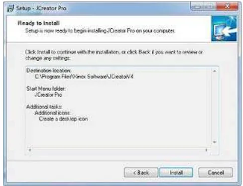 Gambar 4.14 Instalasi JCreator Selesai 