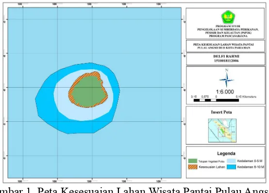 Gambar 1. Peta Kesesuaian Lahan Wisata Pantai Pulau Angso Duo