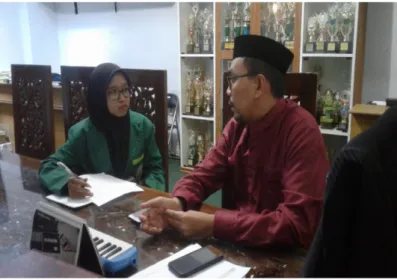 Gambar 2. Wawancara dengan Wakil Kepala Madrasah MTs Muallimin Univa  Medan 