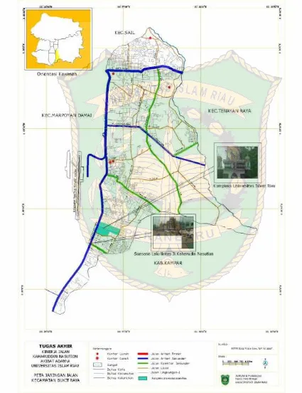 Gambar 1. Peta Jaringan Jalan Kaharuddin Nasution