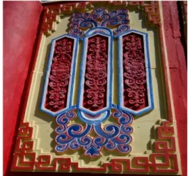 Gambar 4 Simbol Eksterior  Berbentuk Geometris pada Pagoda 