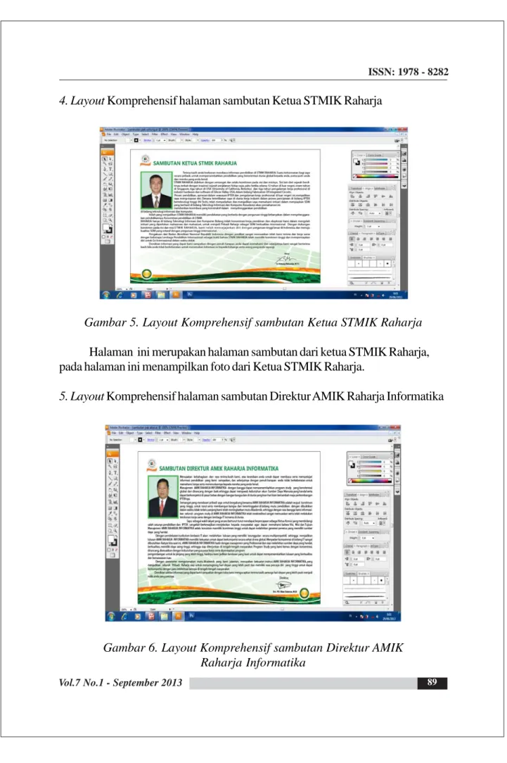 Gambar 5. Layout Komprehensif sambutan Ketua STMIK Raharja