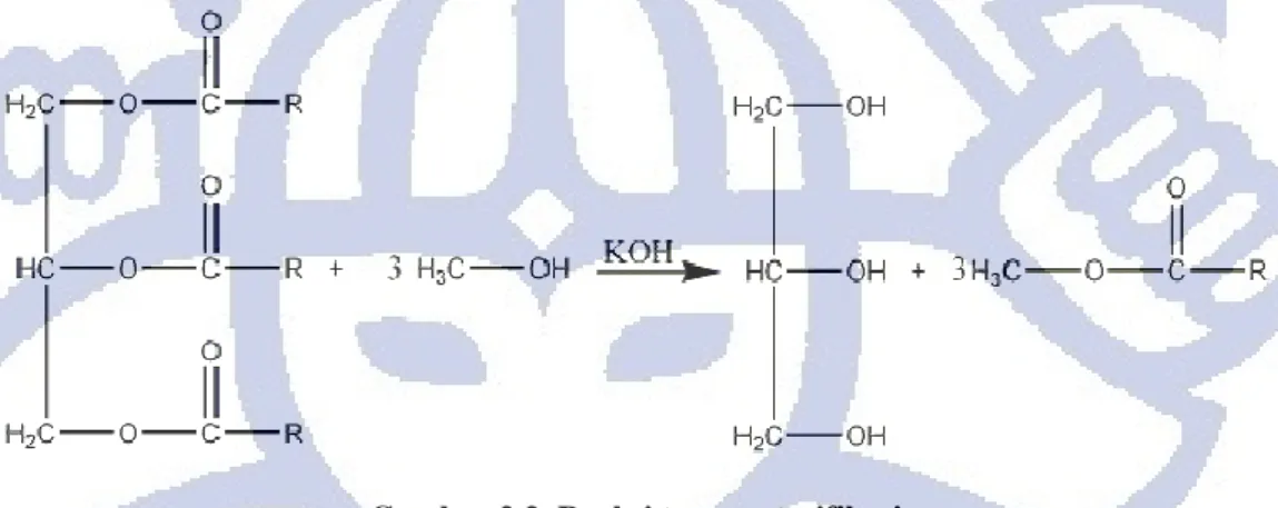 Gambar 2.2. Reaksi trans-esterifikasi 