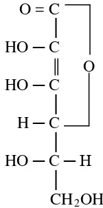 Gambar 2.3 Struktur vitamin C   (S. Sudarmadji, 1992) 