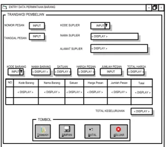 Gambar 7. Rancangan Layar Entry Data Supplier 