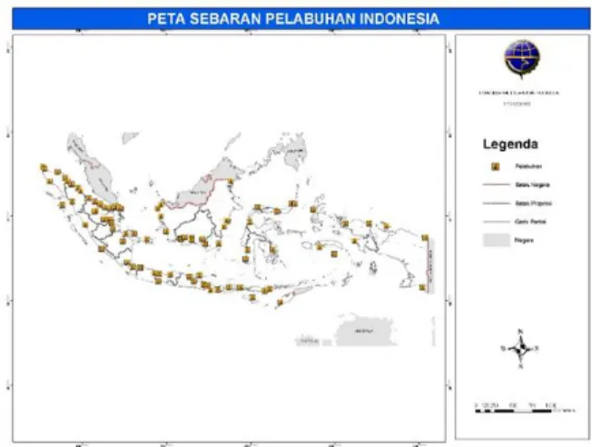 Gambar 3 Peta Pelabuhan di Indonesia [12]. 