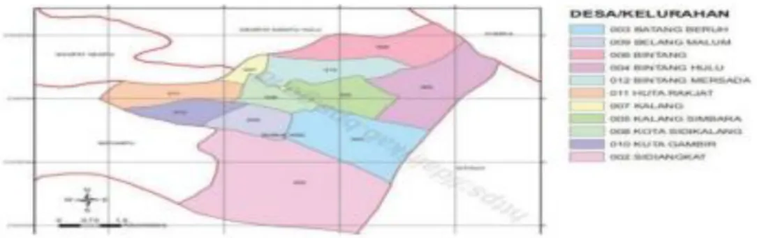 Gambar 4.1: Peta Kecamatan Sidikalang 