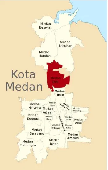 Gambar 1. Peta Kecamatan Medan Deli. 