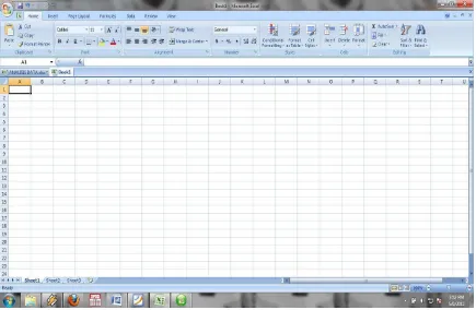 Gambar 5.2 Tampilan Lembar Kerja Microsoft Excel 