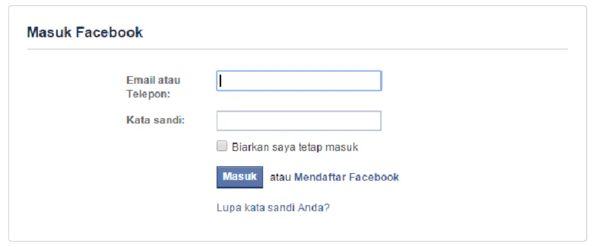 Gambar  34. Facebook Account