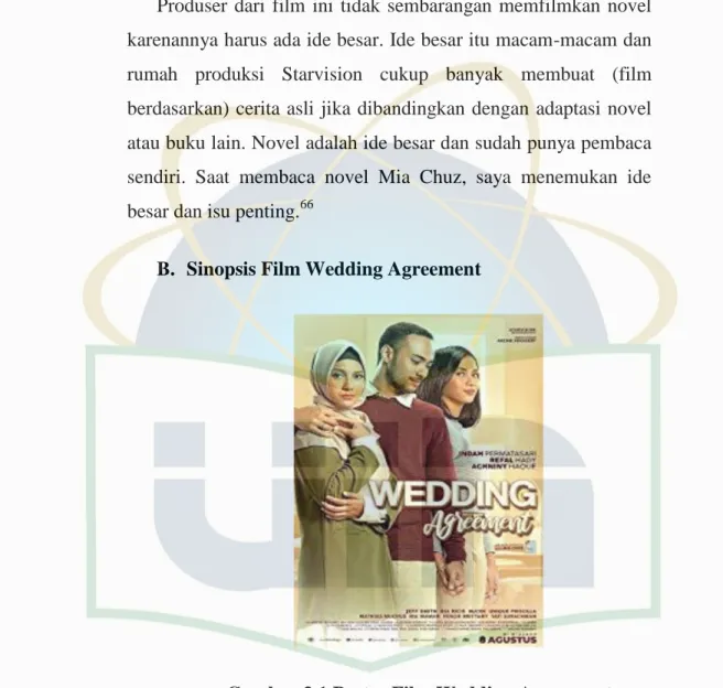Gambar 3.1 Poster Film Wedding Agremeent                                                             