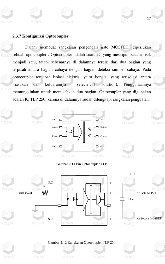 Gambar 2.11 Pin Optocoupler TLP 