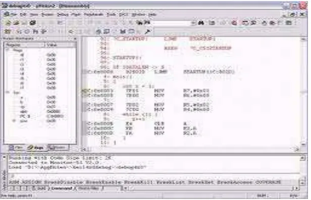 Gambar 2.8.  8051 Editor, assembler, simulator 
