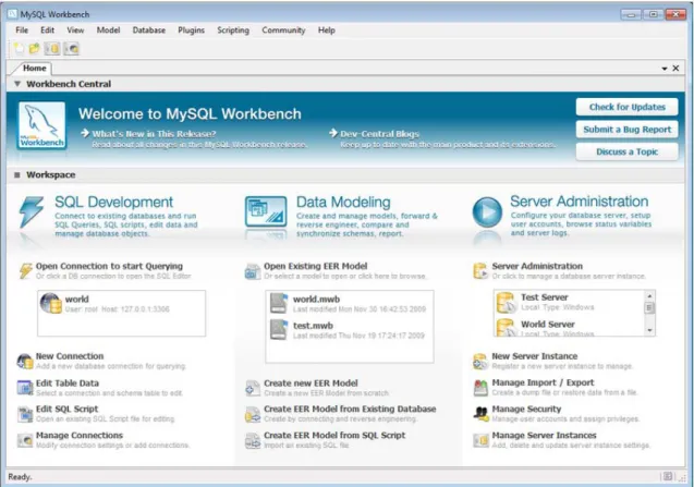 Gambar 2.10 MySQL Workbench 5.2 CE 