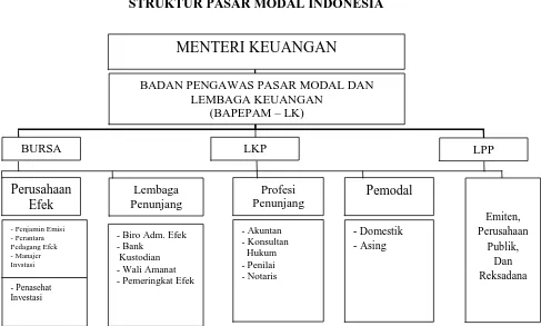 Gambar 1 STRUKTUR PASAR MODAL INDONESIA 