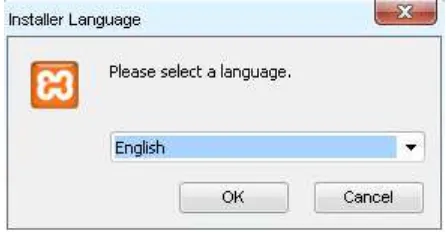 Gambar 3.1 Pilihan Bahasa Instalasi Xampp 