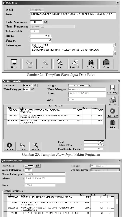 Gambar 24. Tampilan Form Input Data Buku