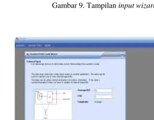 Gambar 9. Tampilan input wizard  