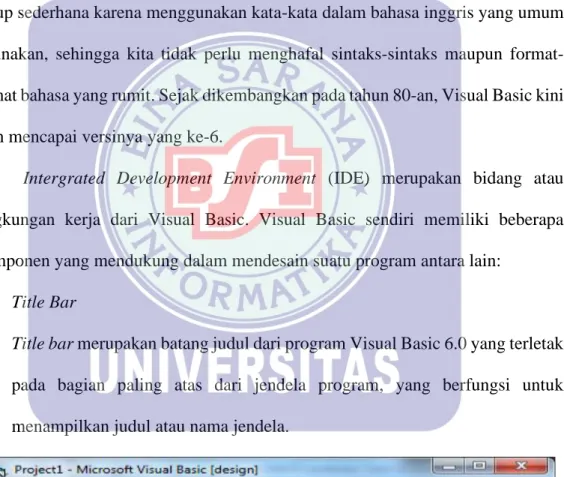 Gambar II.1 Title Bar  2.  Menu 