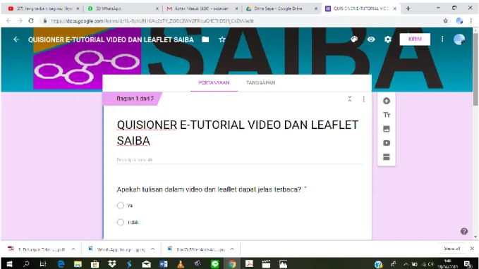 Gambar III.12 Quisioner melalui google form 