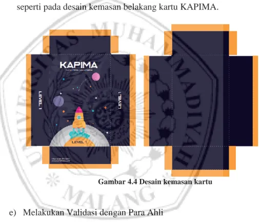 Gambar 4.4 Desain kemasan kartu 