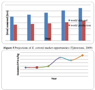 Figure 5 Projections of E. cottonii market opportunities (Tjitroresmi, 2009) 