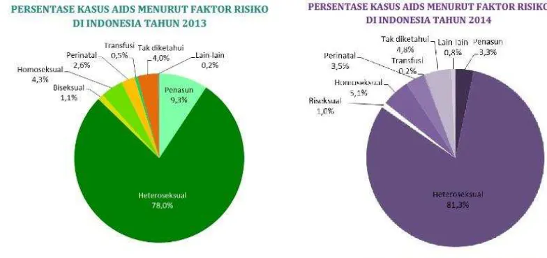 Gambar 9.1 Presentase Kasus AIDS di Indonesia 