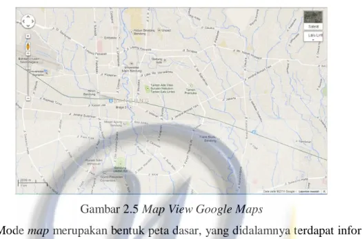Gambar 2.5 Map View Google Maps 